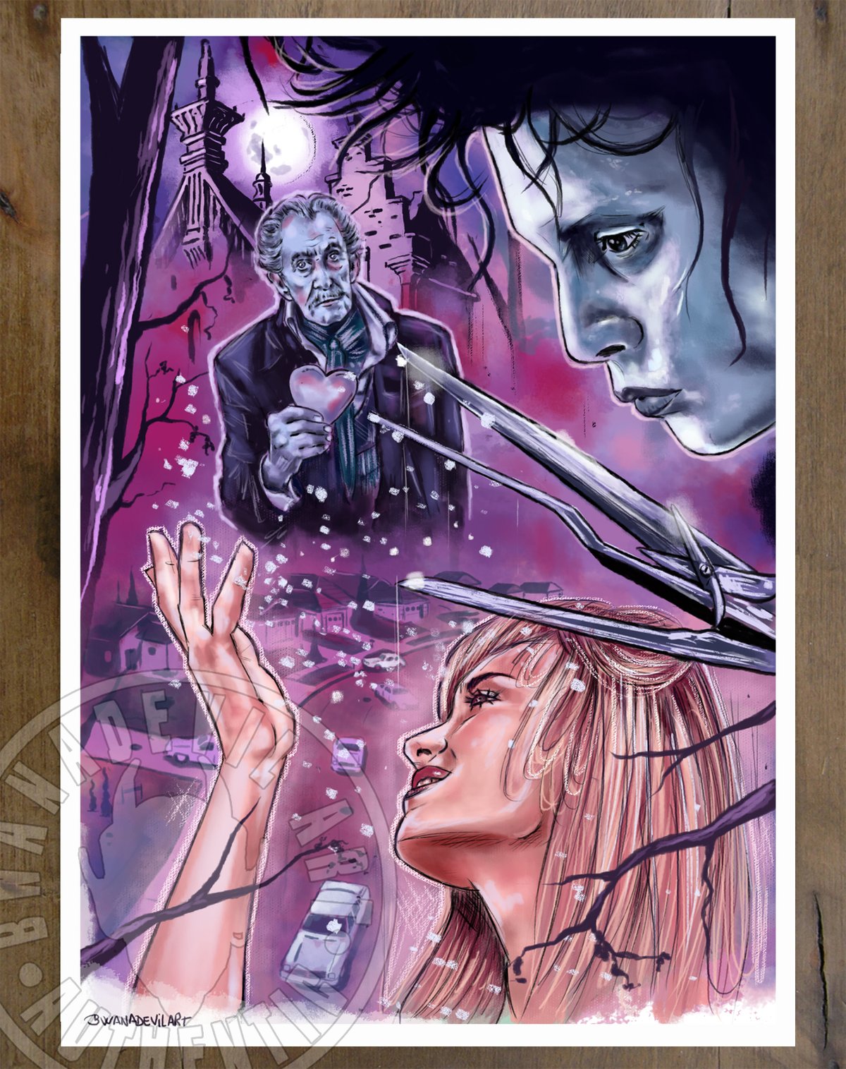 Image of Edward Scissorhands 9x12 in. Art prints