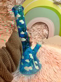 Image 3 of Blue Sky Cloud Glass Bong