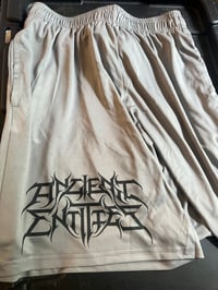 Ancient Entities logo grey shorts