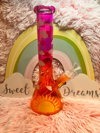 Image 4 of Sunny Skies Thick Glass Bubbler