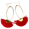 PARADISO - Gold Caprioska Tassel Earrings - Pomegranate