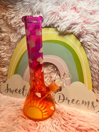 Image 1 of Sunny Skies Thick Glass Bubbler