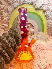 Image 5 of Sunny Skies Thick Glass Bubbler