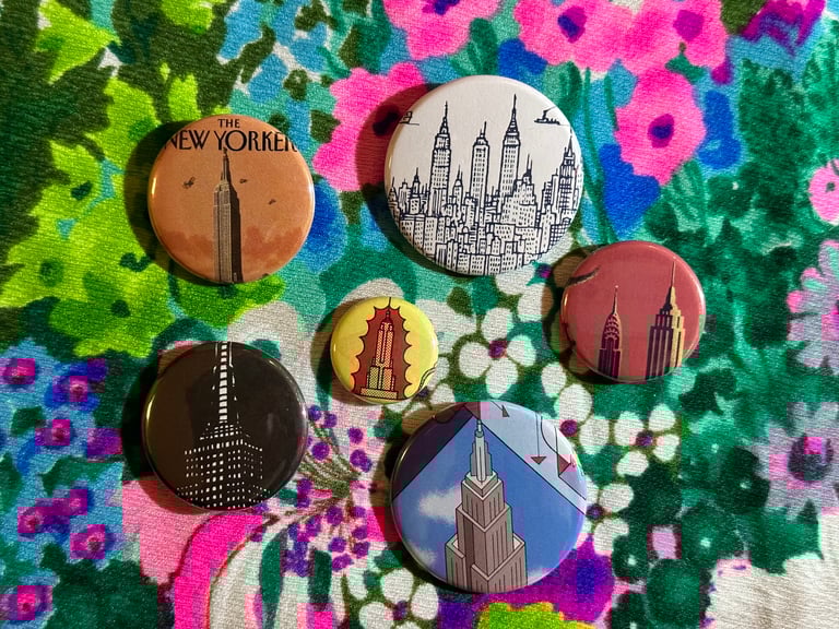 New York City Pinback Buttons Lot of 6 (Set C)