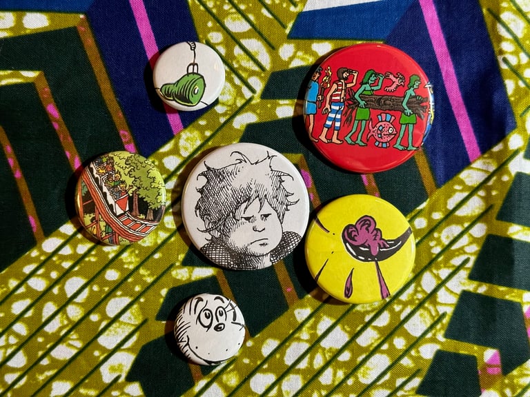 Children's Book Pinback Buttons Lot of 6 (Set A)