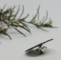Image 3 of Enamel Brooch - Floral Blue and White (EJ029)