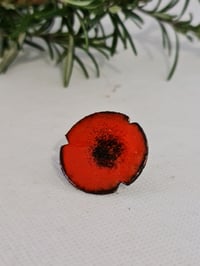 Image 4 of Enamel Brooch - Poppy Green (EJ013)
