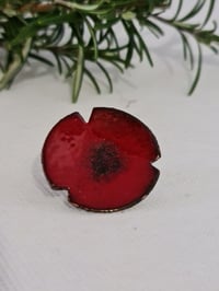 Image 5 of Enamel Brooch - Poppy Green (EJ013)