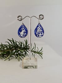 Image 2 of Enamel Drop Earrings - Ocean Colours (EJ007)