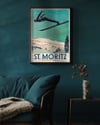 St. Moritz | Carl Moos | 1924 | Wall Art Print | Vintage Travel Poster