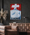  St. Moritz | Razzia | 1990 | Wall Art Print | Vintage Travel Poster