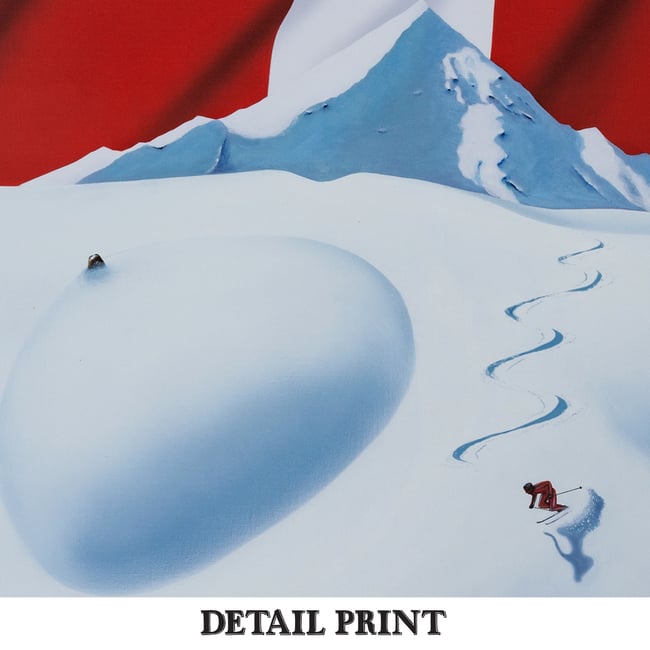  St. Moritz | Razzia | 1990 | Wall Art Print | Vintage Travel Poster