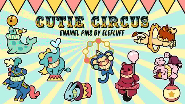 Cutie Circus Enamel Pins
