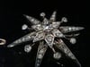 Victorian 18ct old rose cut diamond celestial star starburst brooch pendant