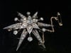 Victorian 18ct old rose cut diamond celestial star starburst brooch pendant