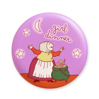 Image 1 of Girl Dinner Button/ Magnet