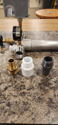 Image 3 of 13" S.S. Tank Tee Kit 1.25" (For 36-109 Gallon Tanks)