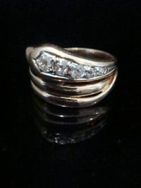 Image 1 of VICTORIAN 18CT OLD CUT DIAMOND SNAKE RING 6.0G RING SIZE O 1/2