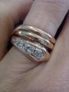 VICTORIAN 18CT OLD CUT DIAMOND SNAKE RING 6.0G RING SIZE O 1/2