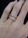 VICTORIAN 18CT OLD CUT DIAMOND SNAKE RING 6.0G RING SIZE O 1/2