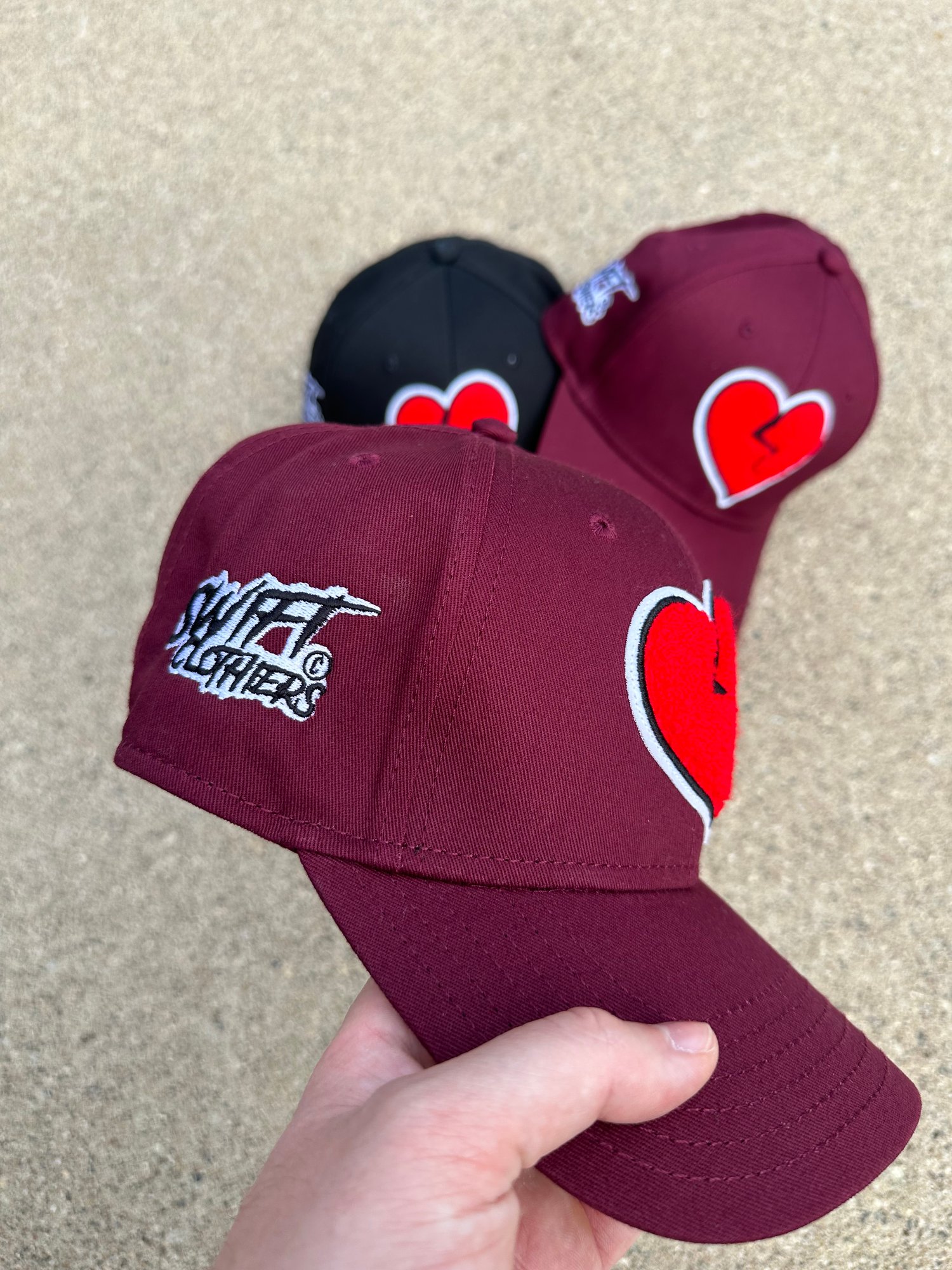 Image of "Broken Heart" Chenille Structured Caps