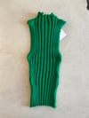  Merino ribbed knitted top green