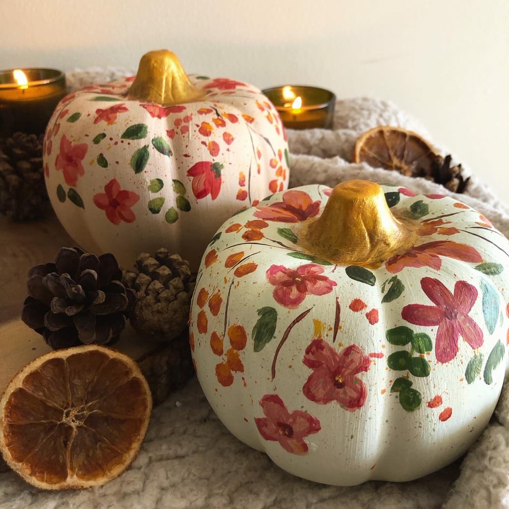 Image of Small Hand-painted Pumpkins