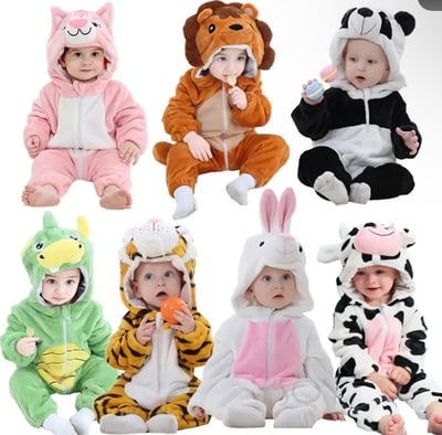 Image of Baby animal winter romper