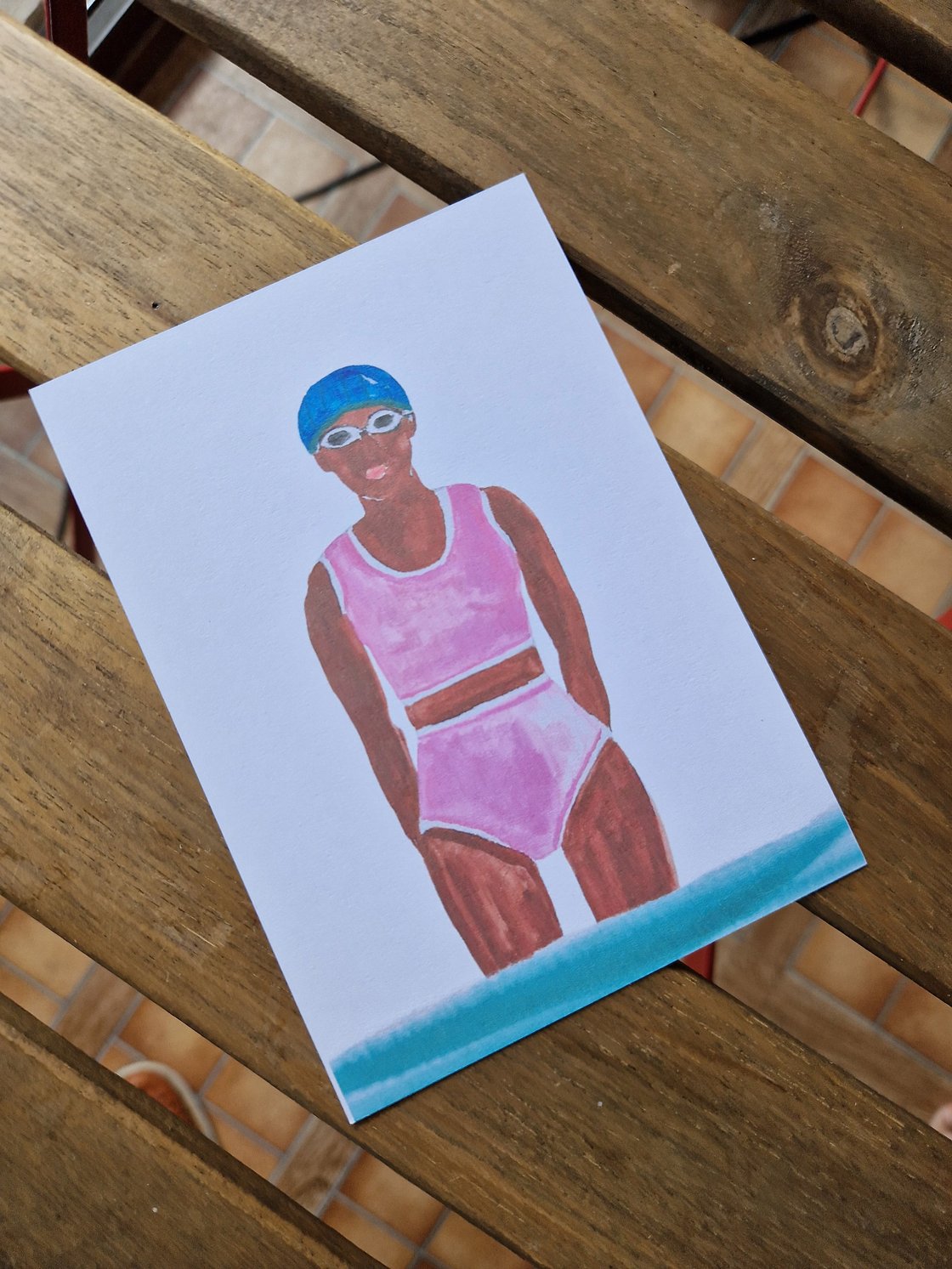 Image of Swimmer Postcard