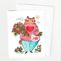 Image 1 of Nice Cat Valentine - A2 Greeting Card