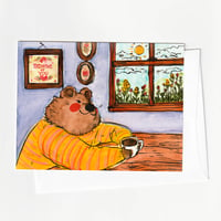 Image 1 of Thinking of You Bear - A2 Greeting Card