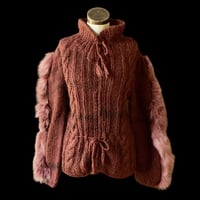 Image 1 of Delaware Street Fox Fur and Cashmere Sweater O/S