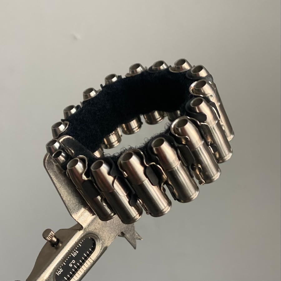 Image of S1NC - Silver Bang Bullet Bracelet  LEAD FREE • Boyd ⚙️ Designs