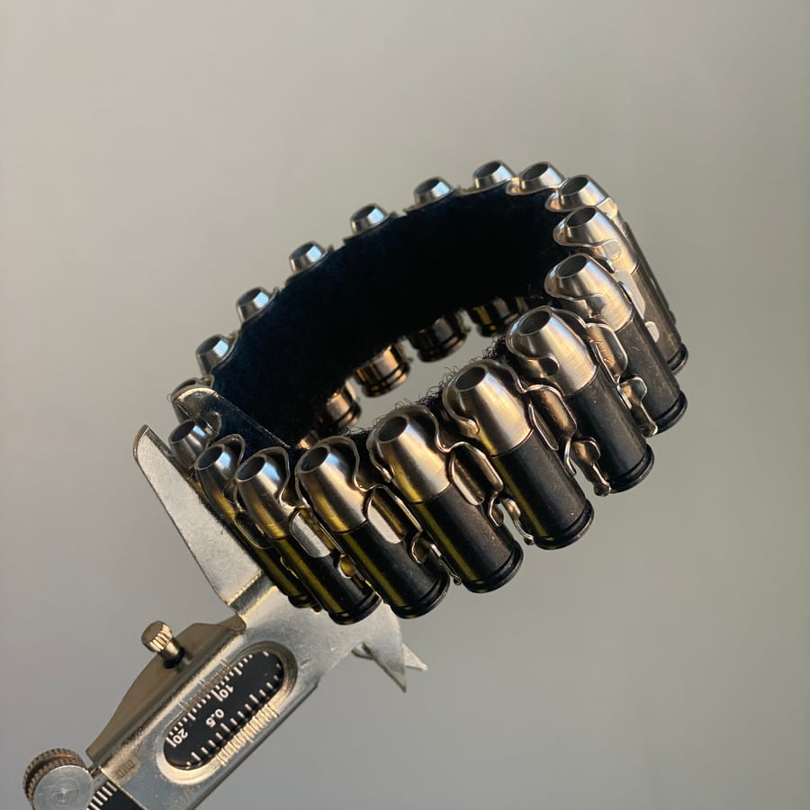 Image of S2NC - Silver/Black Bang Bullet Bracelet LEAD FREE • Boyd ⚙️ Designs