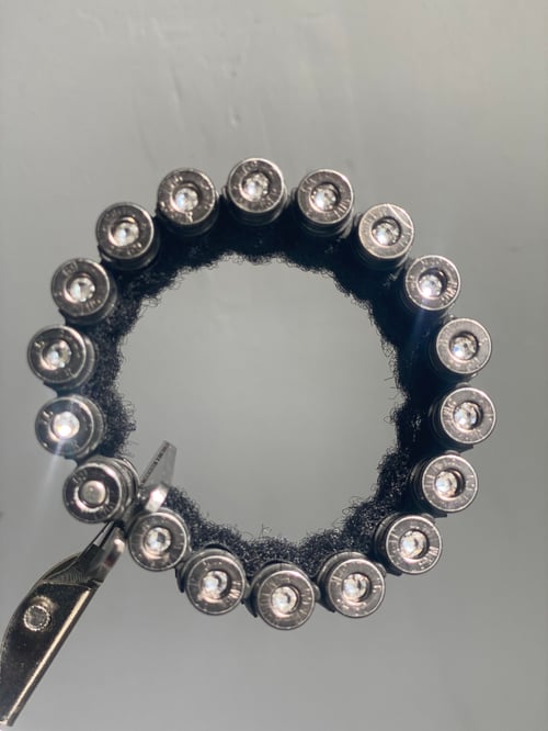 Image of S2NC - Silver/Black Bang Bullet Bracelet LEAD FREE • Boyd ⚙️ Designs