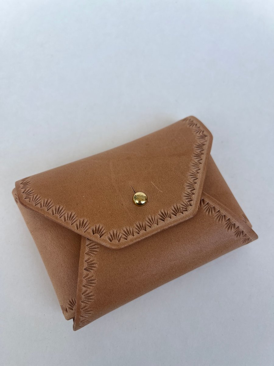 Image of Natural Vachetta “No Stitch” Card Wallet
