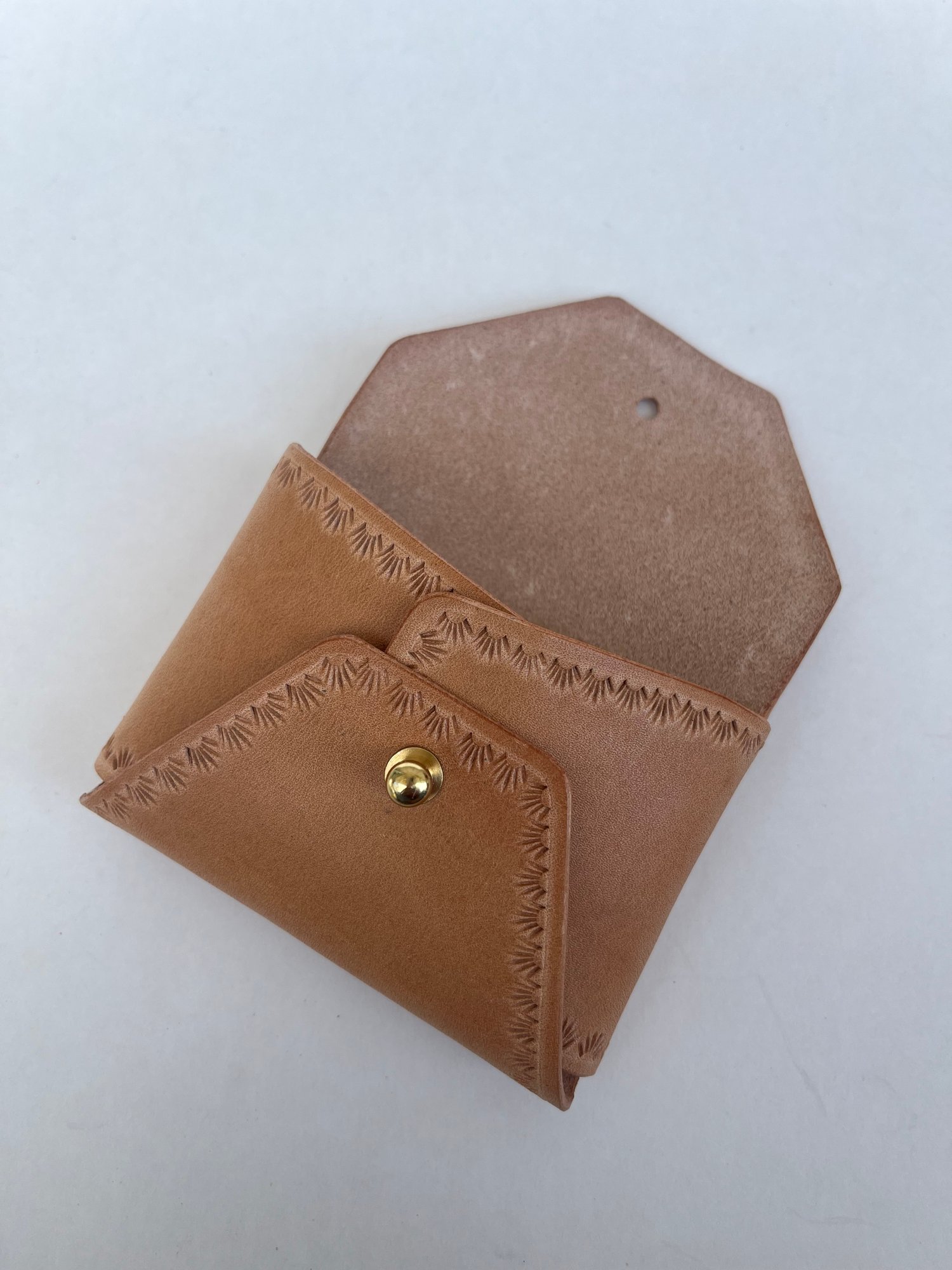 Image of Natural Vachetta “No Stitch” Card Wallet