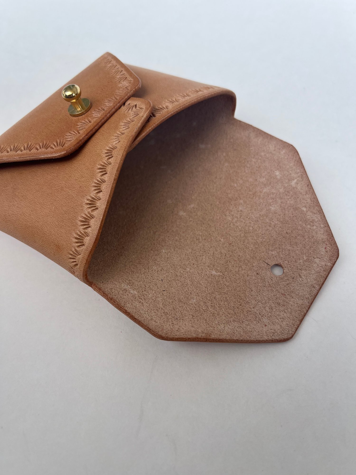 Image of Natural Vachetta “No Stitch” Card Wallet