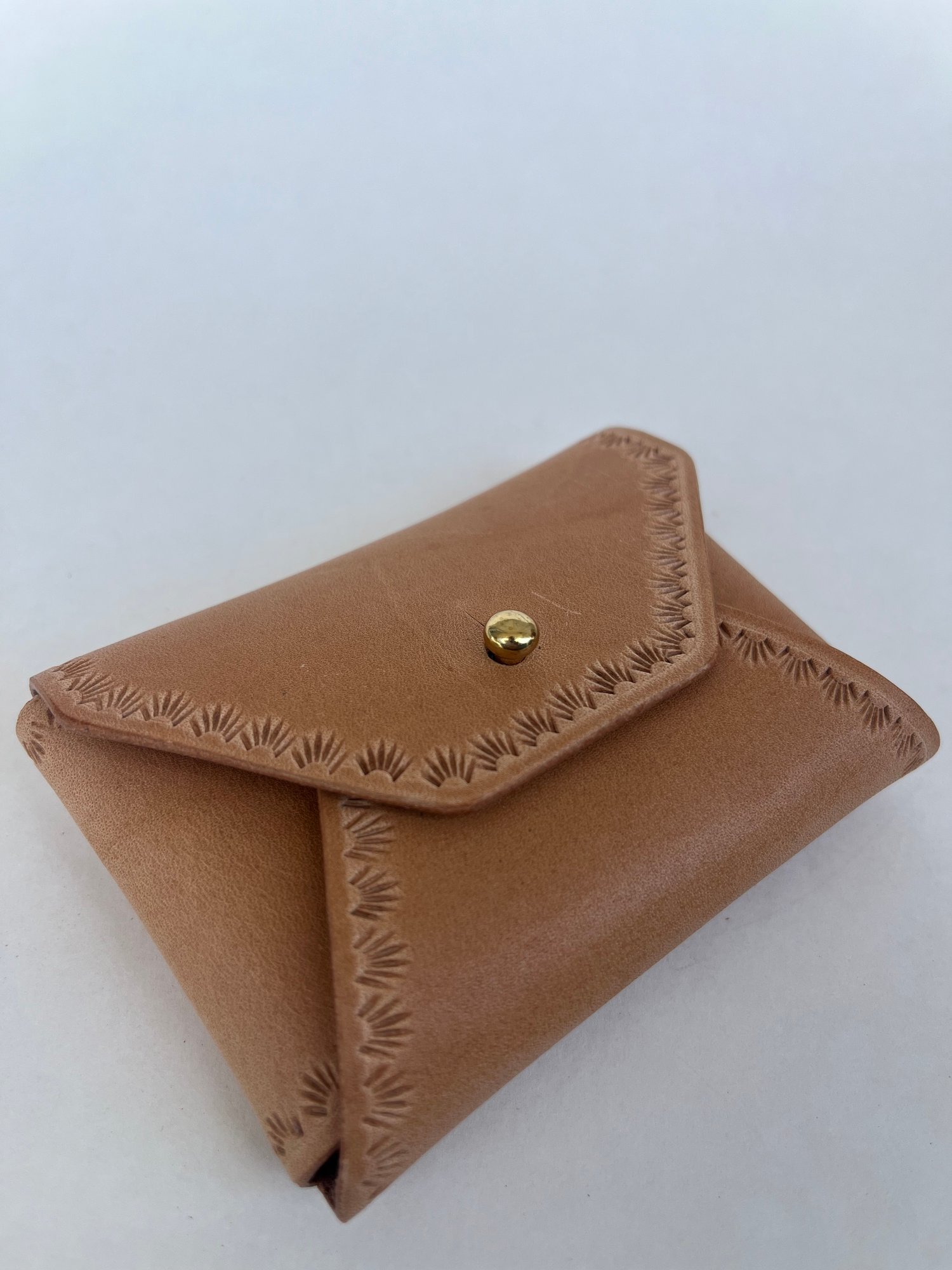Image of Natural Vachetta “No Stitch” Card Wallet