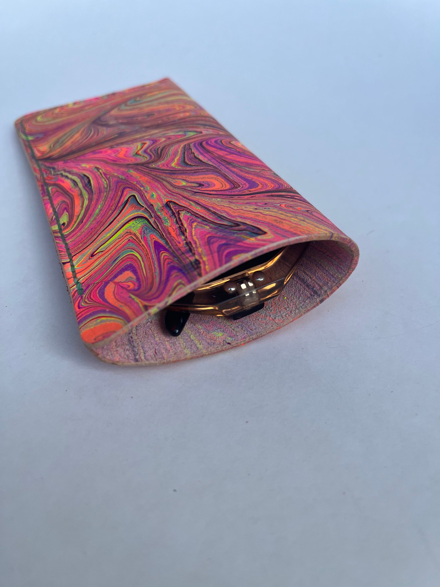 Image of Pink Psychedelic Marbled Sunglasses Case