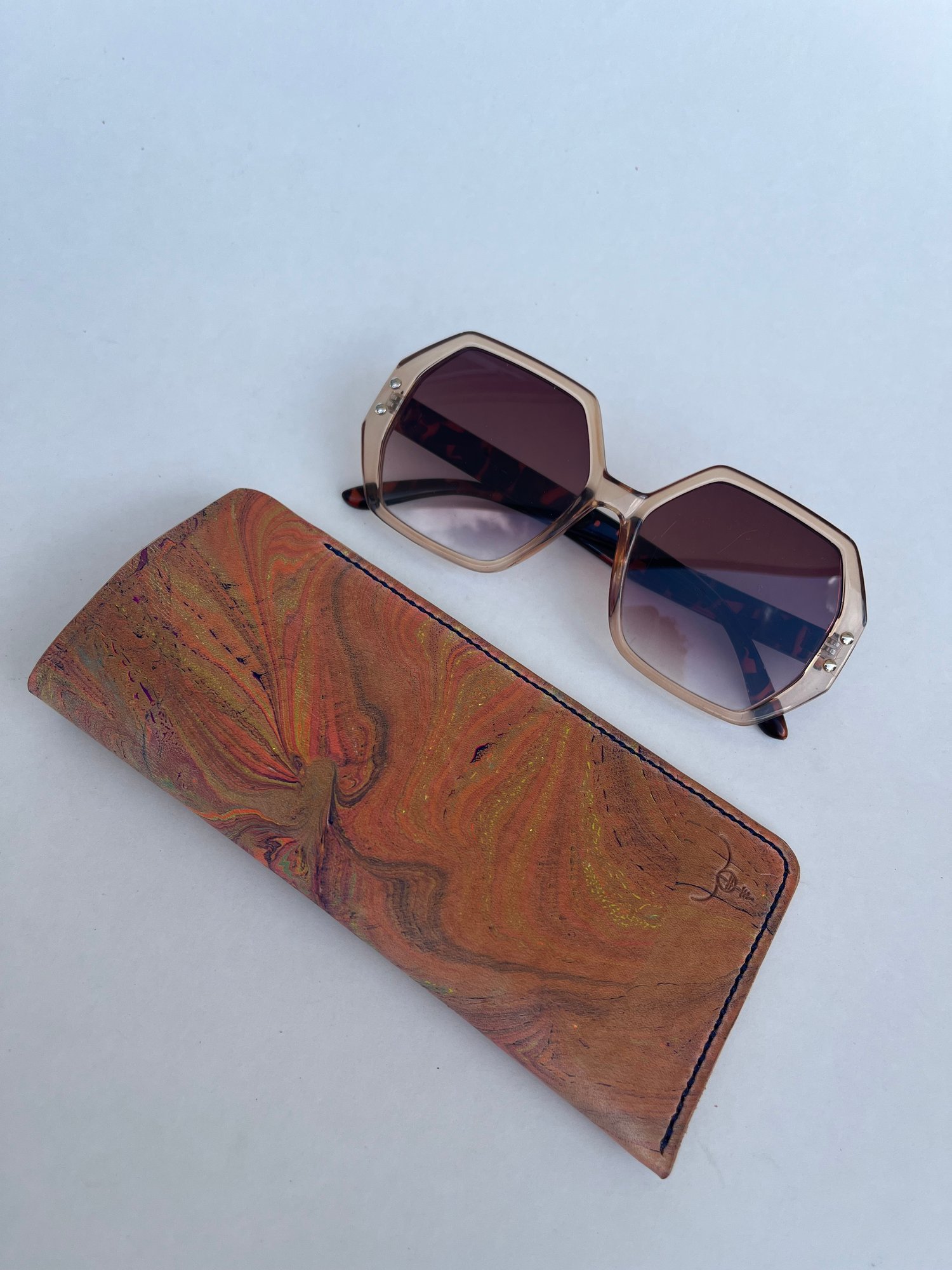Image of Muted Marbled Sunglasses Case