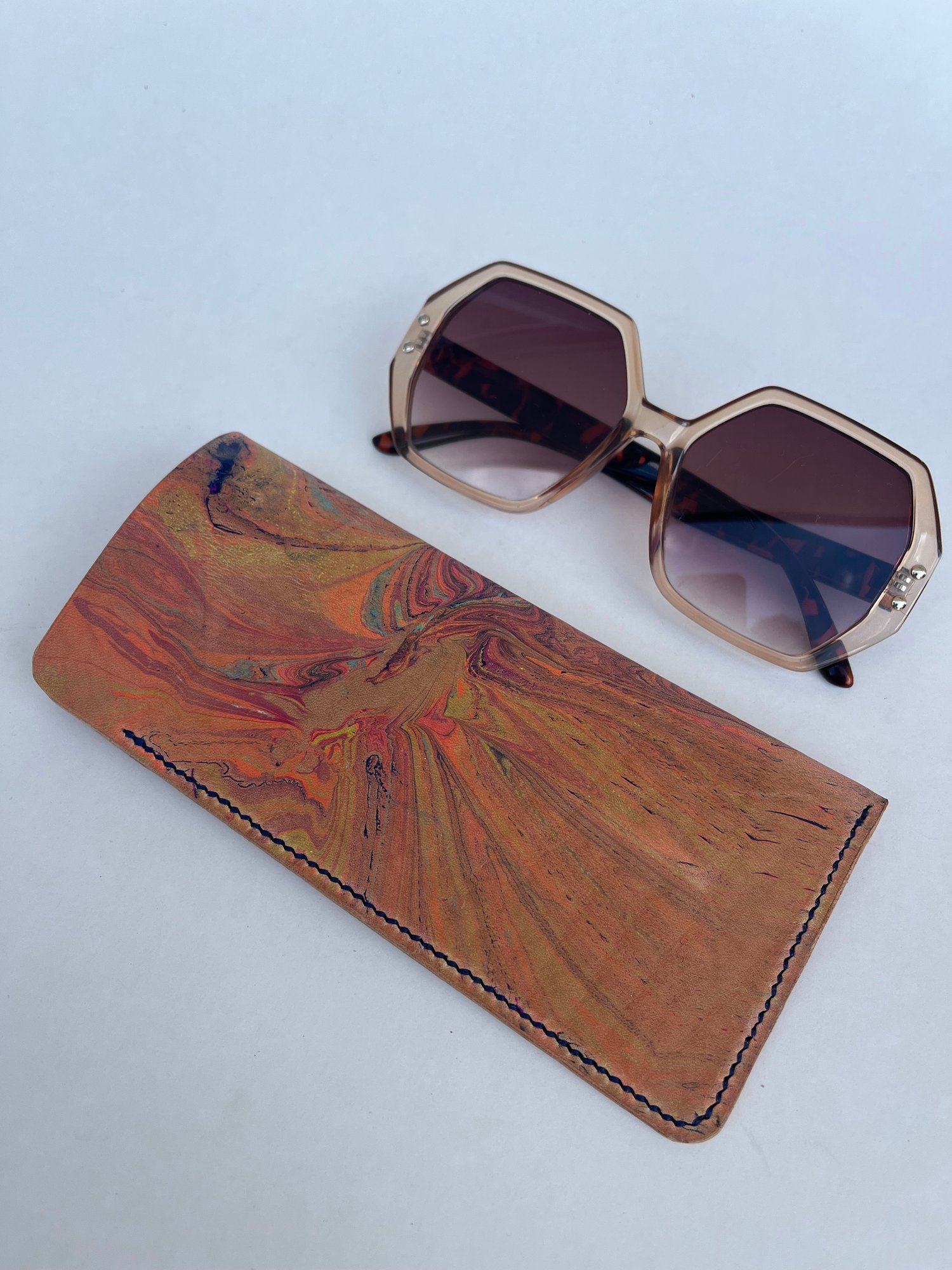 Image of Muted Marbled Sunglasses Case