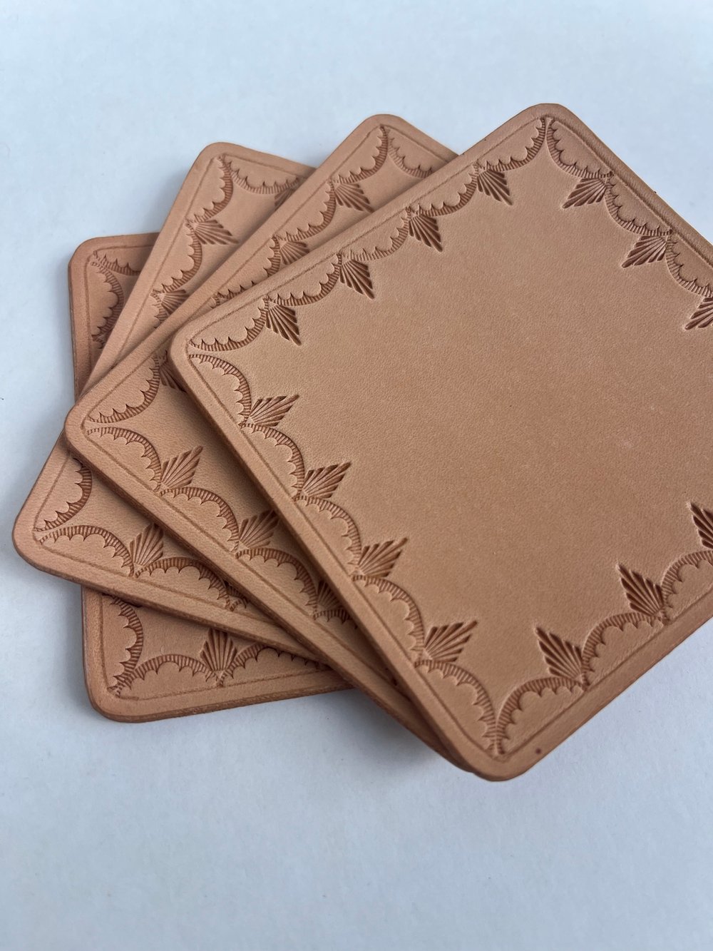 Image of Natural Stamped Coasters