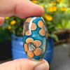 Late Summer Flowers: A Focal Art Glass Bead. Ready to Ship