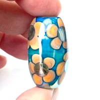 Image 1 of Late Summer Flowers: A Focal Art Glass Bead. Ready to Ship