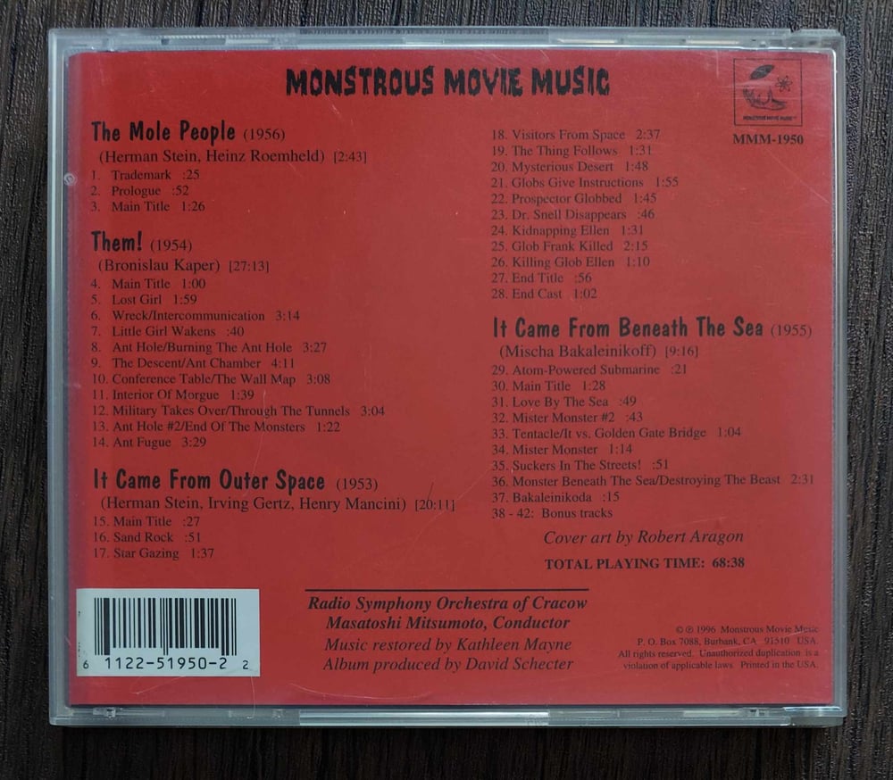 Monstrous Movie Music CD - SIGNED by Herman Stein