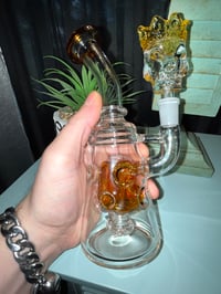 Image 4 of 8" Inch Heavy Glass Bong With Percolate Water Pipe, Glass Water Pipe 