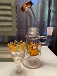 Image 3 of 8" Inch Heavy Glass Bong With Percolate Water Pipe, Glass Water Pipe 