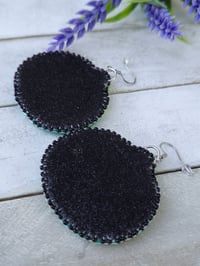 Image 3 of Blue ombre pumpkin earrings 