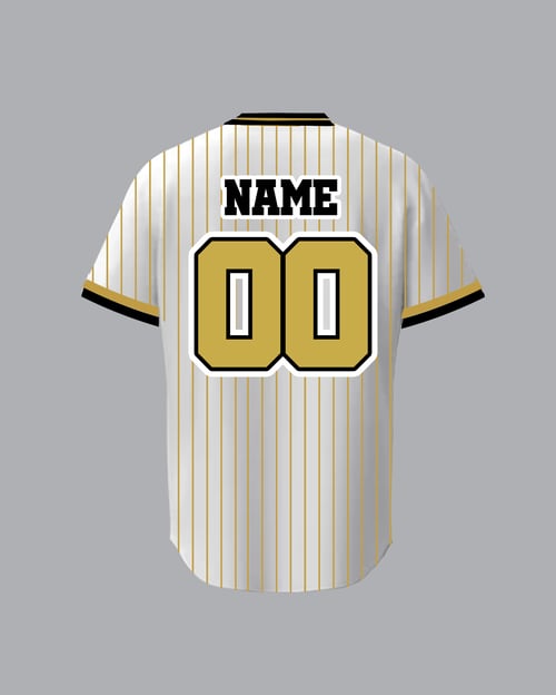 Image of WHS Gold & White Stripe Button Up Jersey